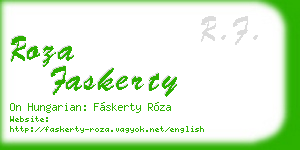 roza faskerty business card