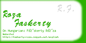 roza faskerty business card